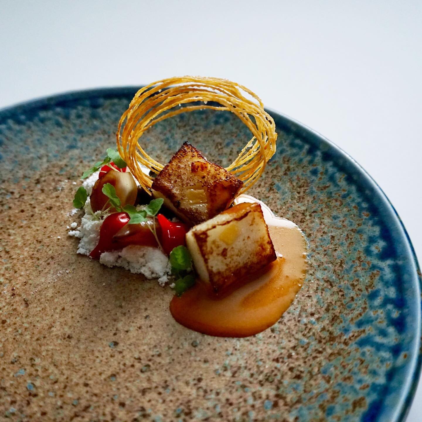 Turnip Cake / Sweetie Drops / Bone Marrow / Black Vinegar Pickles / Carrot Sauce / Rutabaga Hoop / Anise #atelierottawa #ottawa #ottawaeats