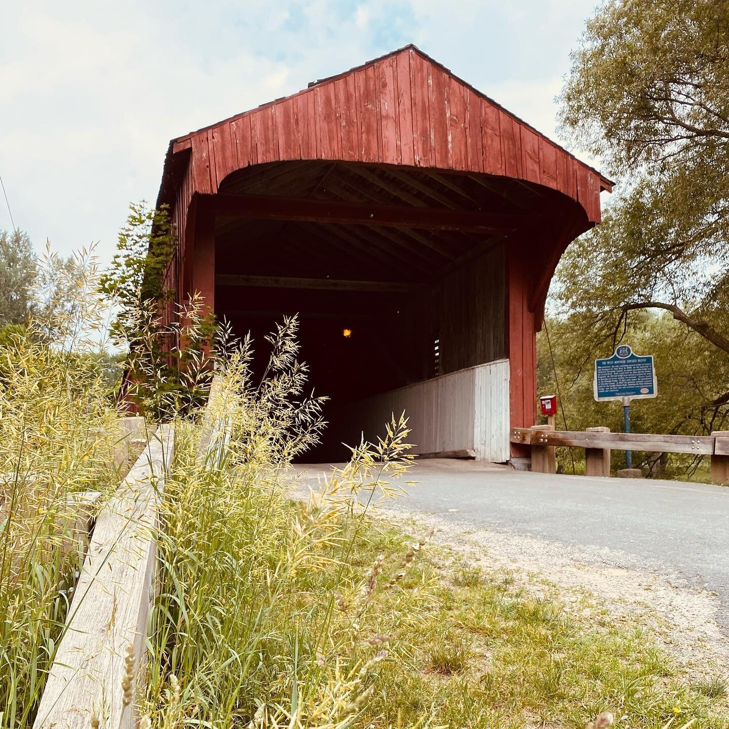 Took my gal to the Kissing Bridge. It's the last remaining covered bridge in Ontario and was built in 1880. 
.
.
.
.
.
#travelphotographer #travelontario #ontariotravel #ontario #redcoveredbridge #coveredbridge #siteseeing #countrylife #outinthecount