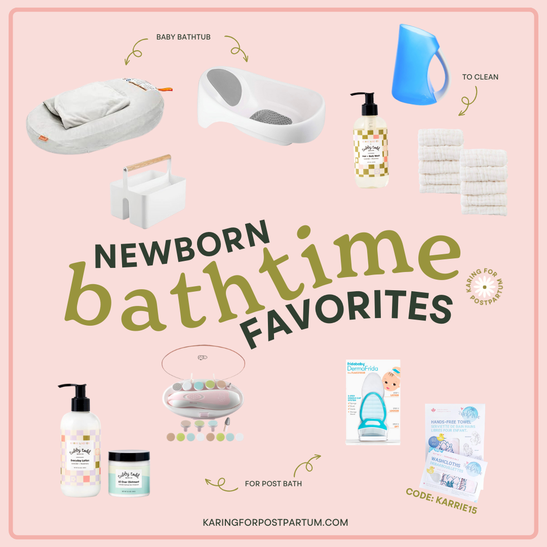 newborn baby bathtime faves