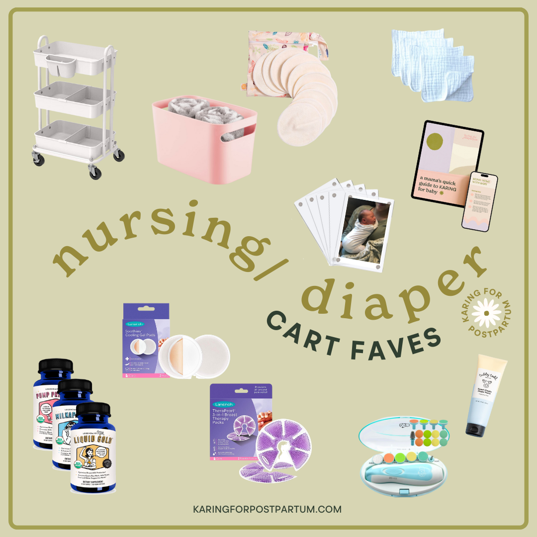 Nursing/Diaper Cart Faves