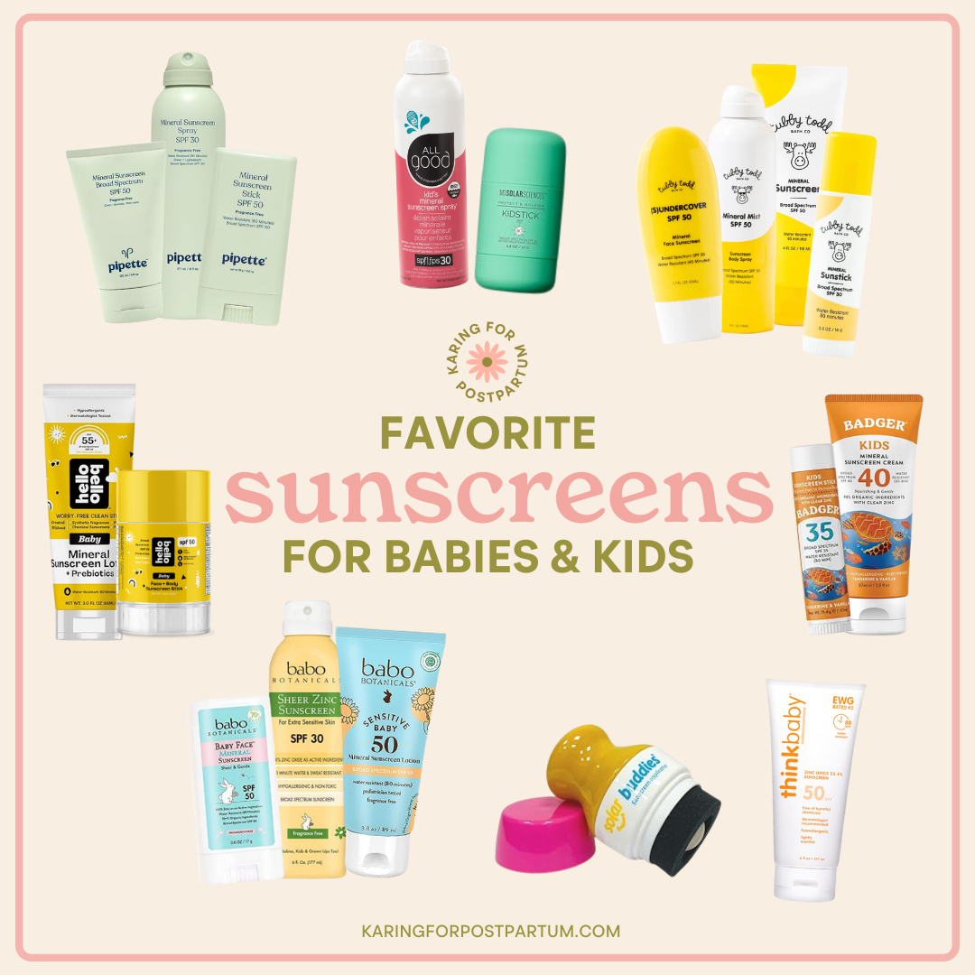 best baby safe sunscreens Karing for Postpartum