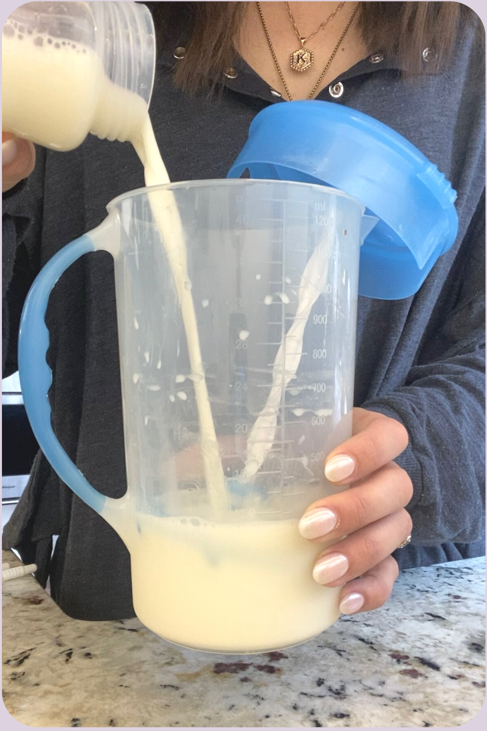 What is the Pitcher Method for storing breastmilk?