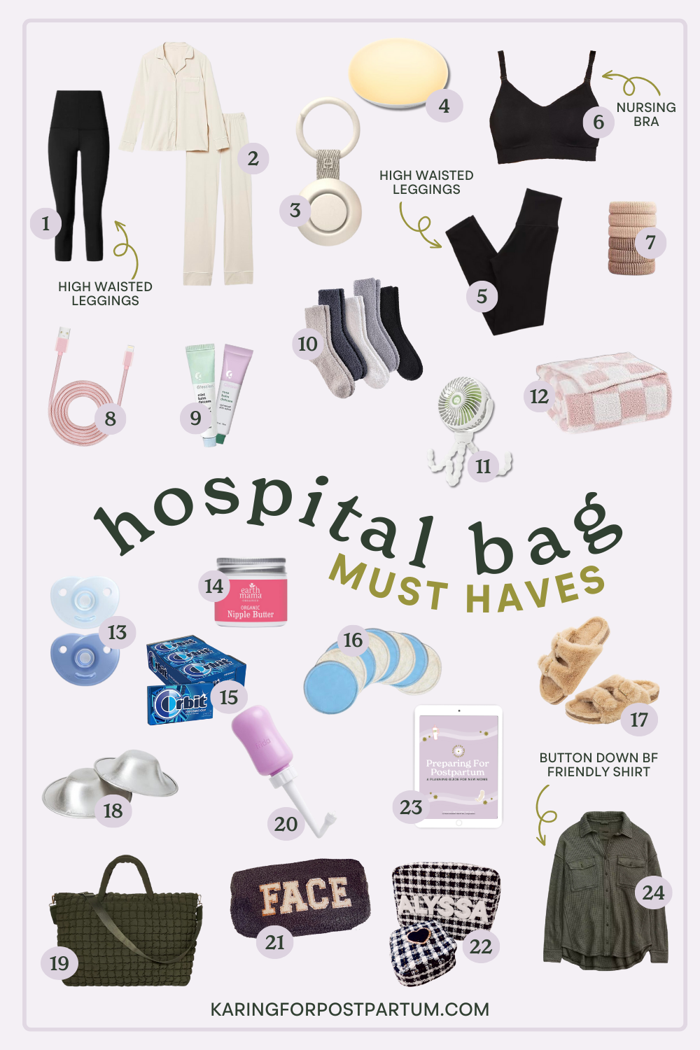 hospital bag must haves