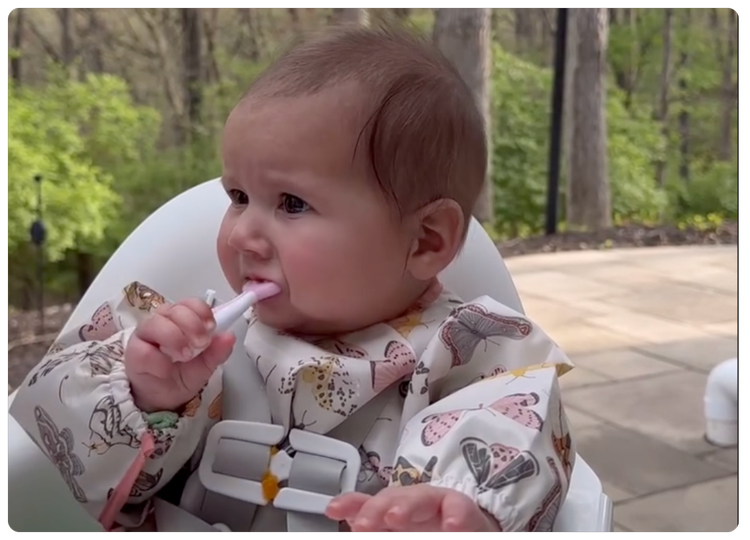 Our Starting Solids Routine Karing for Postpartum