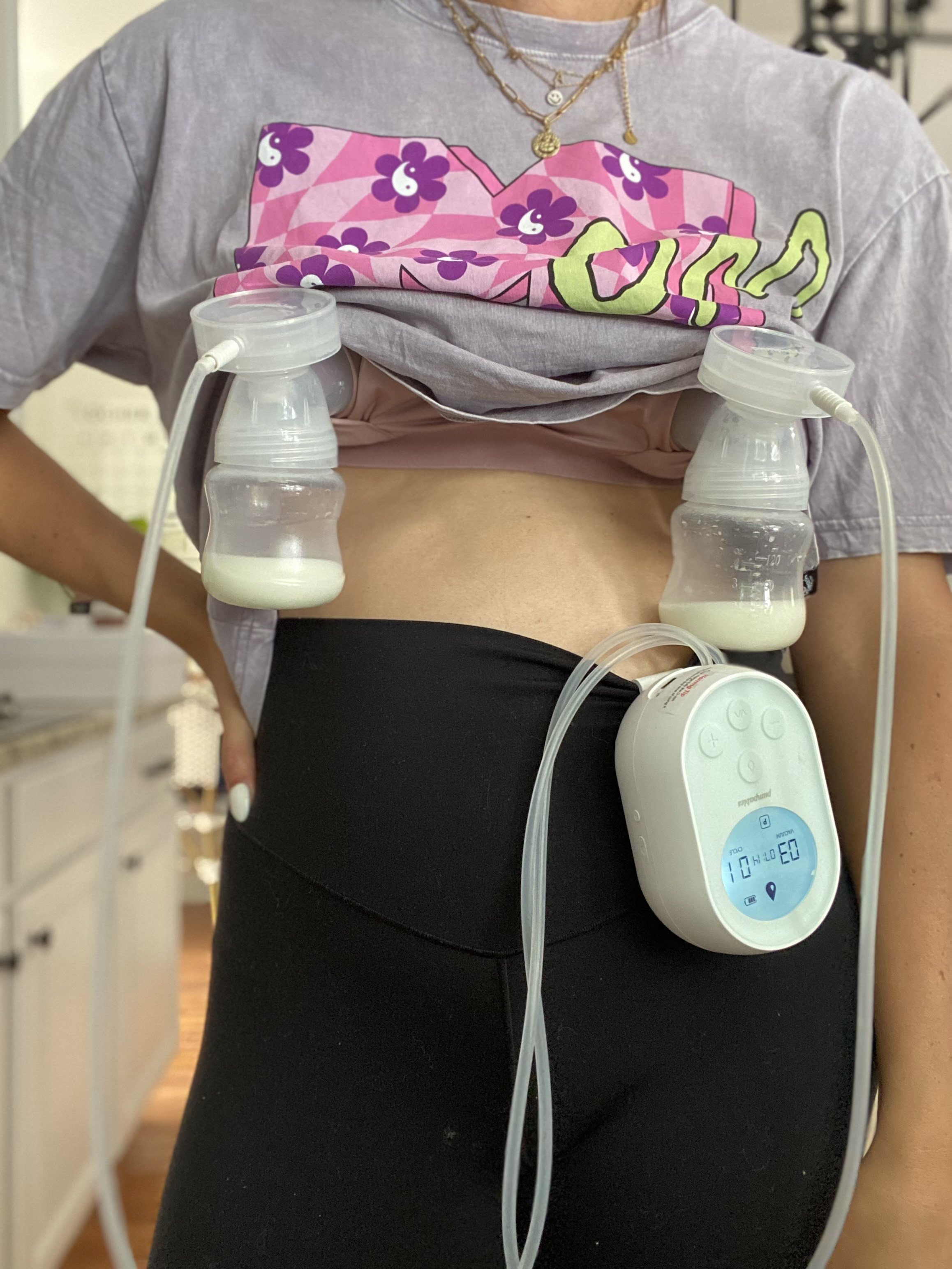 Motif Duo Double Electric Breast Pump with hands free pumping bra