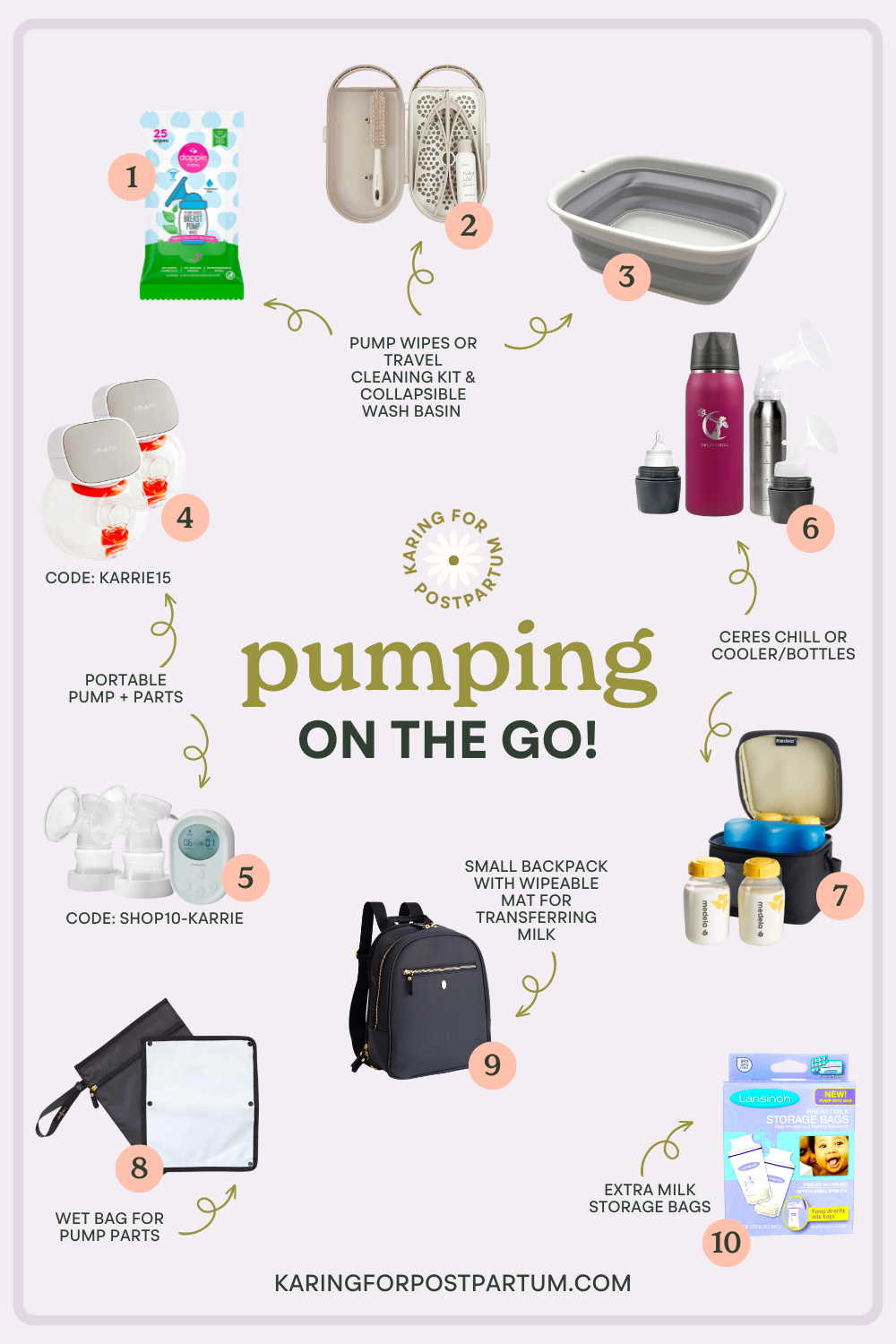 Pumping On-The-Go  Karing for Postpartum