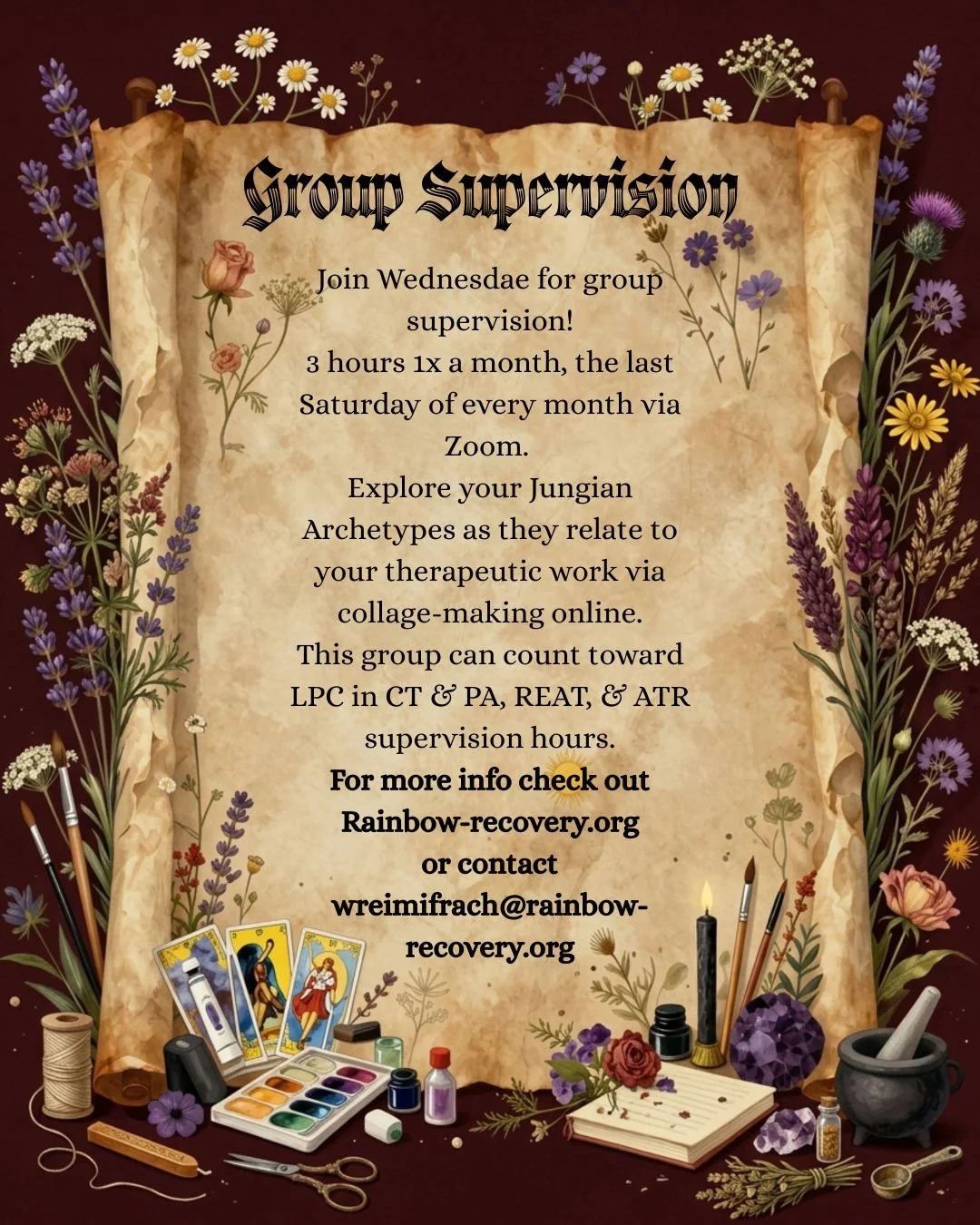 Clinical Supervision Group: Jungian Archetypes- August 2-26