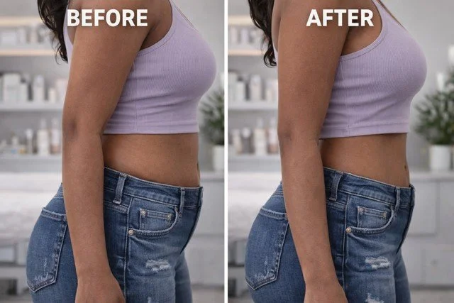 Side profile abdomen — 3 sessions