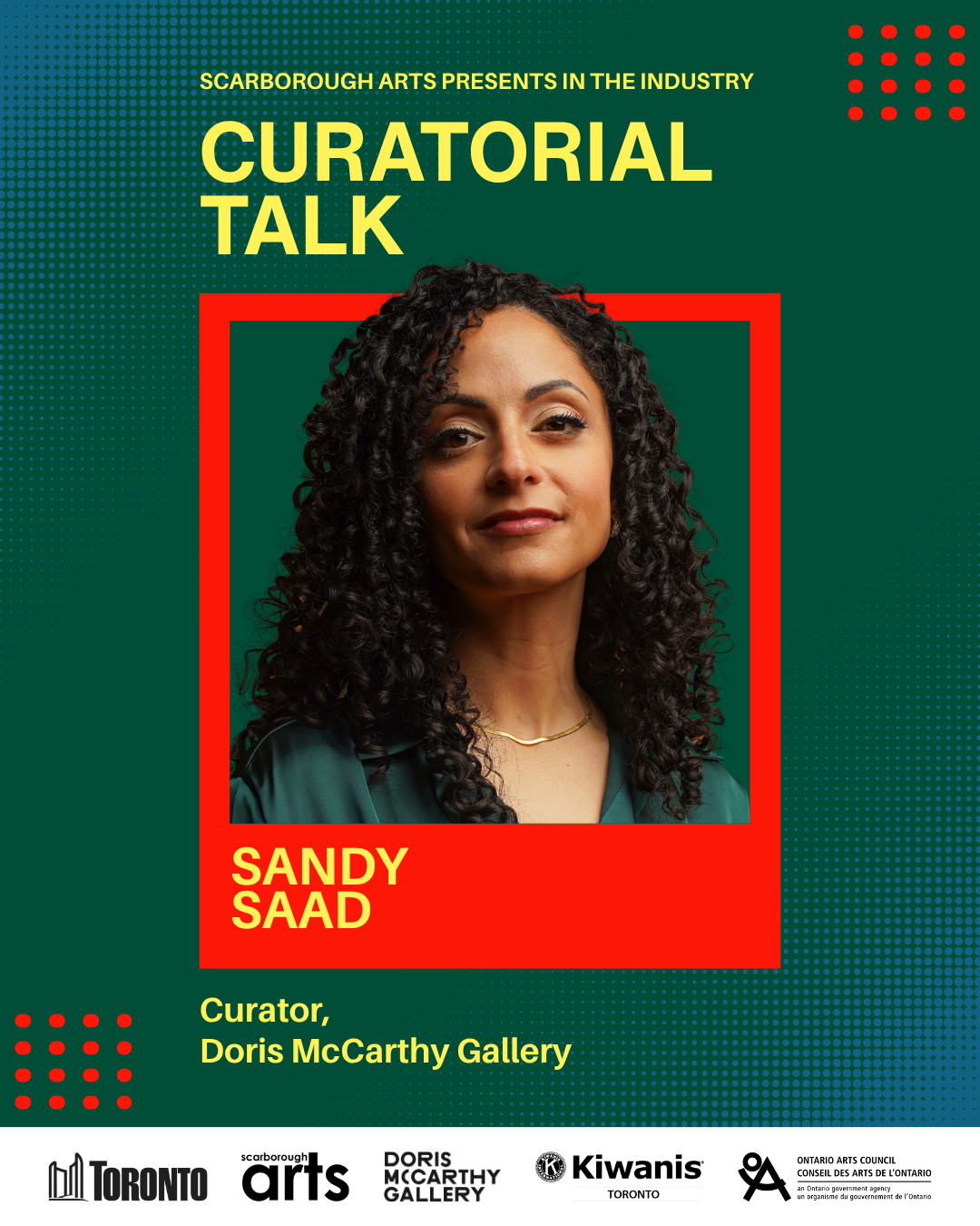 In the Industry: Curatorial Talk with Sandy Saad + Networking for Artists &amp; Creatives
