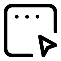 Icon of a video player with a play button