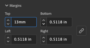 InDesign margin settings to show safe zone distance on spreads