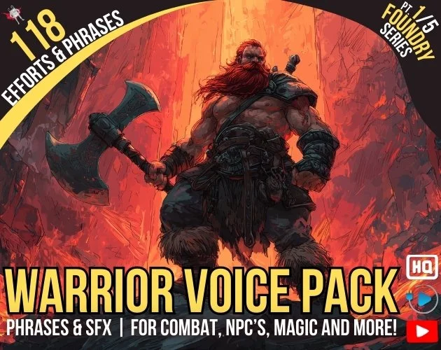 Foundry Voice Pack Bundle - 624 Fantasy RPG Character Voices | 5-in-1 ...