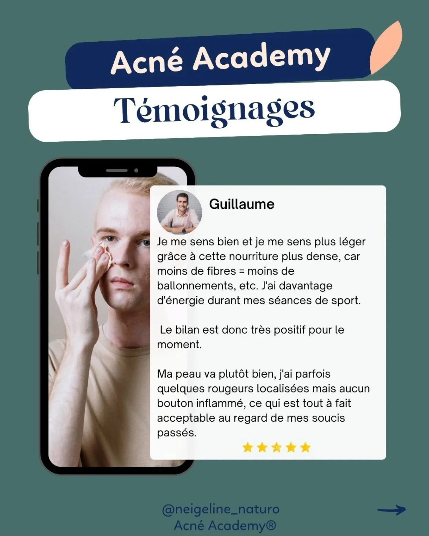 avant ➡️ apr&egrave;s 🌟

Les hommes aussi ! Oui, les femmes sont davantage touch&eacute;es par l&rsquo;acn&eacute;, mais Acn&eacute; Academy a aussi permis &agrave; des hommes de retrouver une peau apais&eacute;e !

⚠️ il ne reste que 24h pour profi