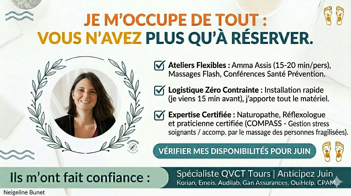 Massage amma assis en entreprise à Tours