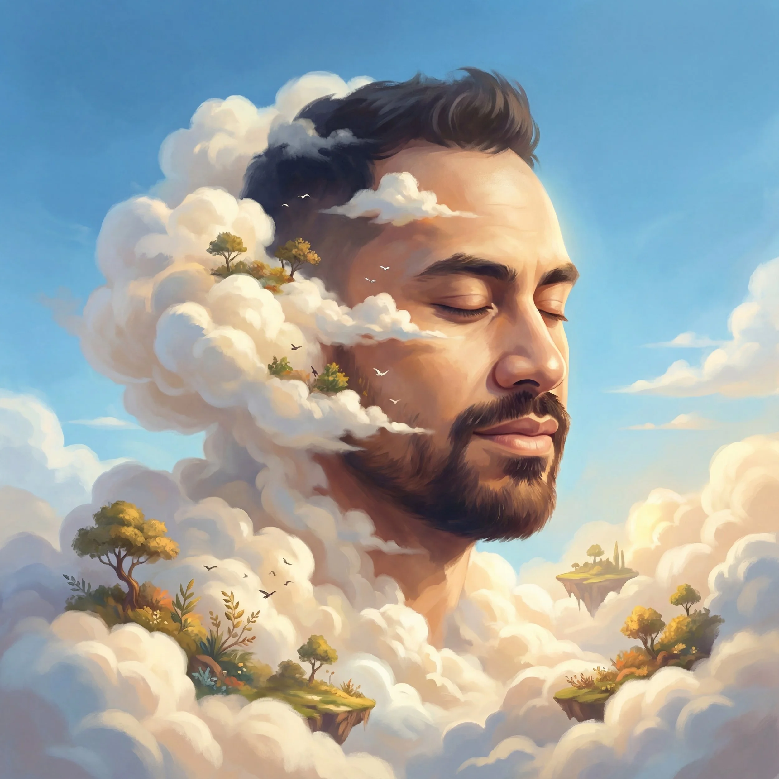 Cloud Dreamscape Portrait AI Prompt — Surreal Skyworld Edition
