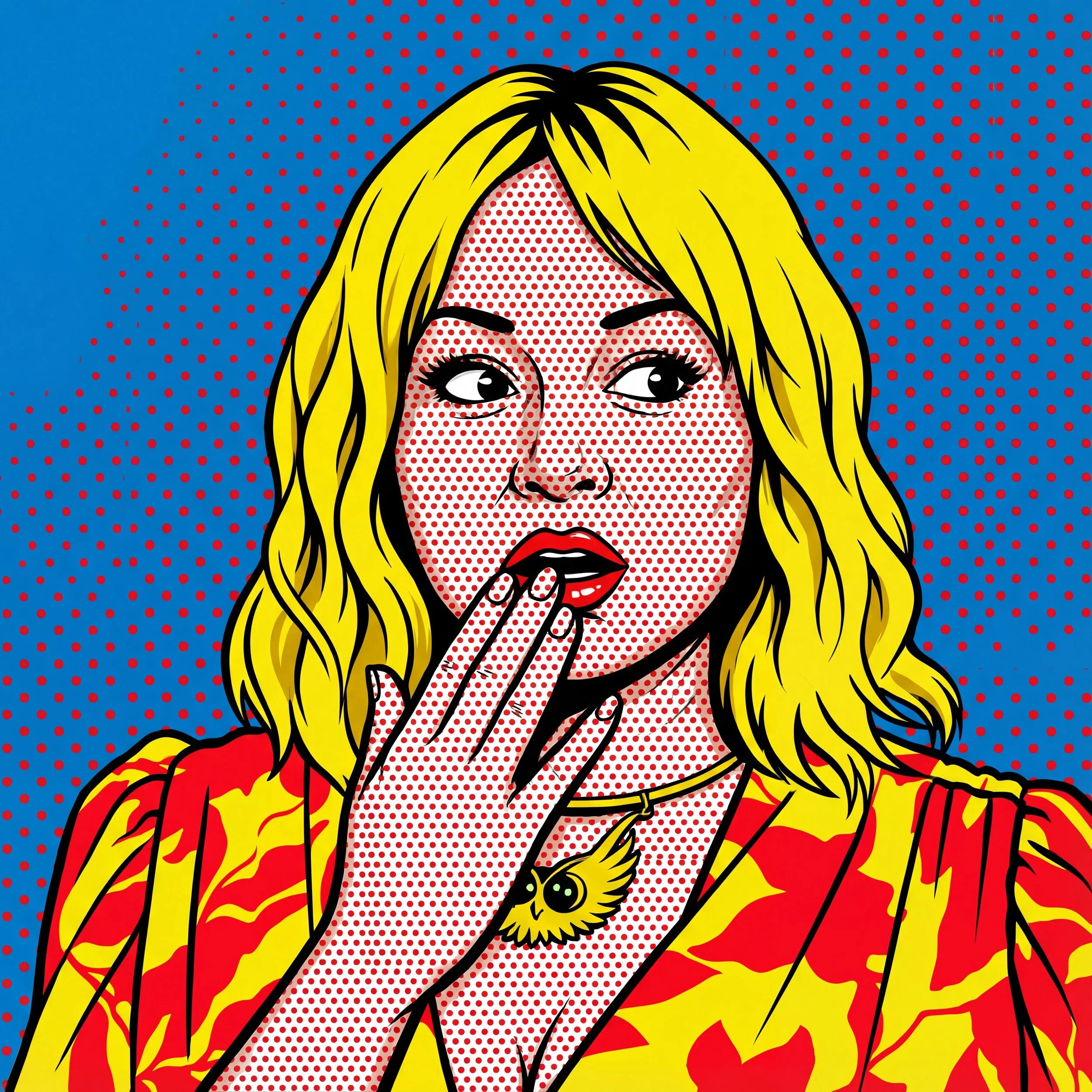 🟥🟨🟦 Pop Art Lichtenstein Portrait