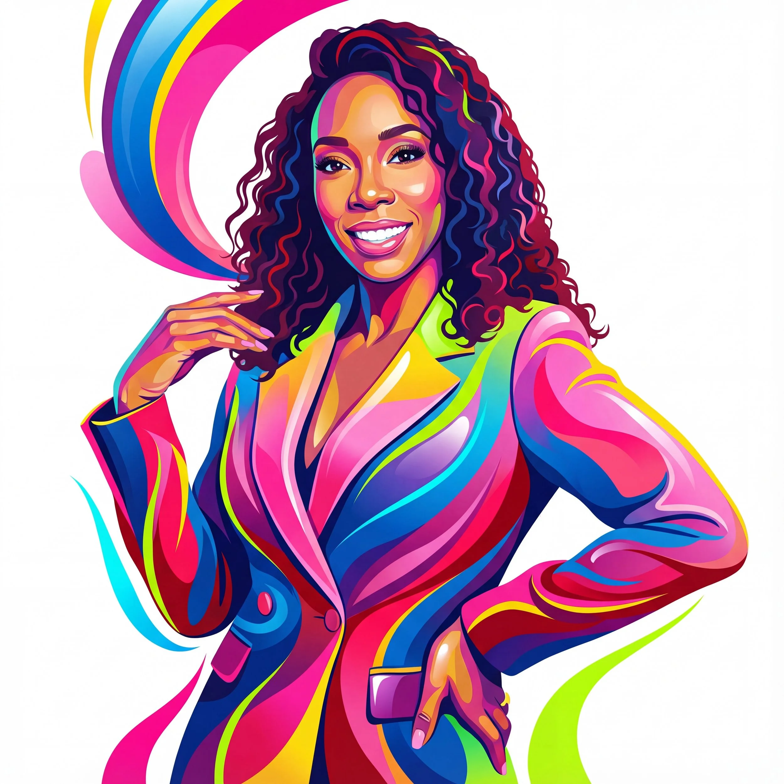 Pop Art ColorBurst Portrait AI Prompt — Modern Vector Edition