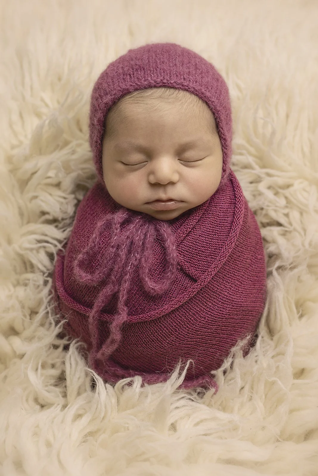 baby girl in pink asleep, newborn photos, western sydney