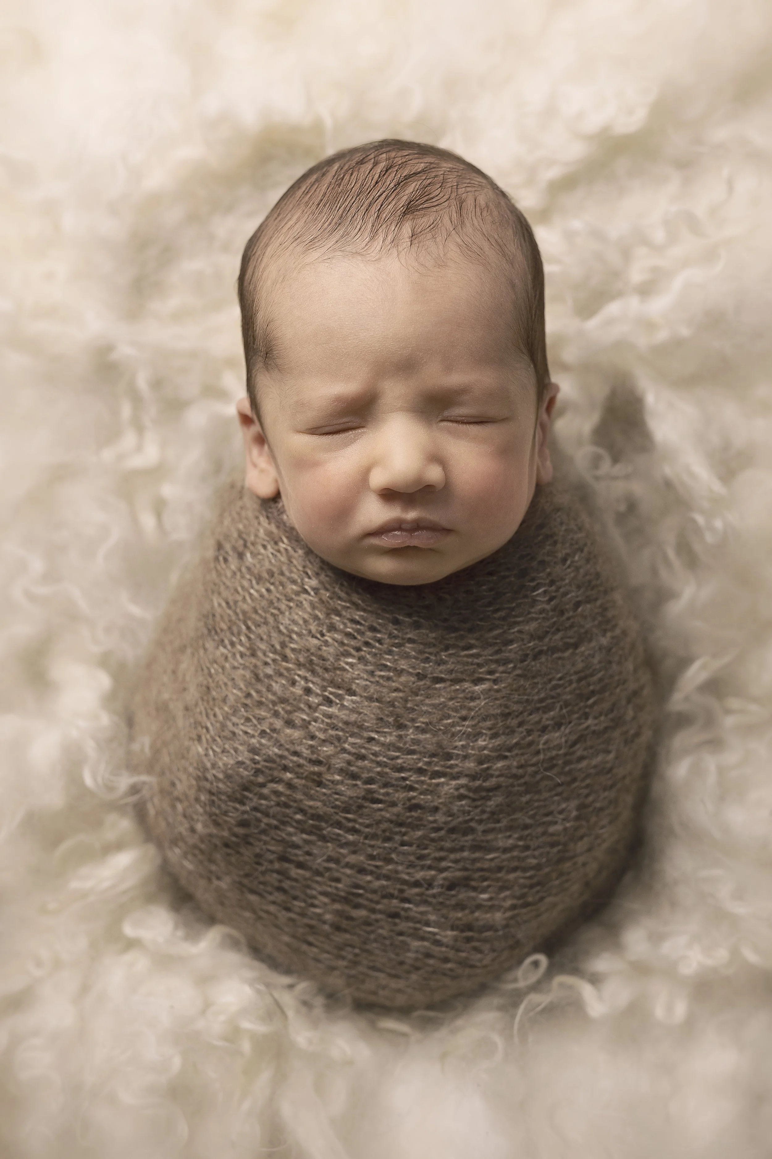 baby boy asleep newborn photography wrapped mini session sydney