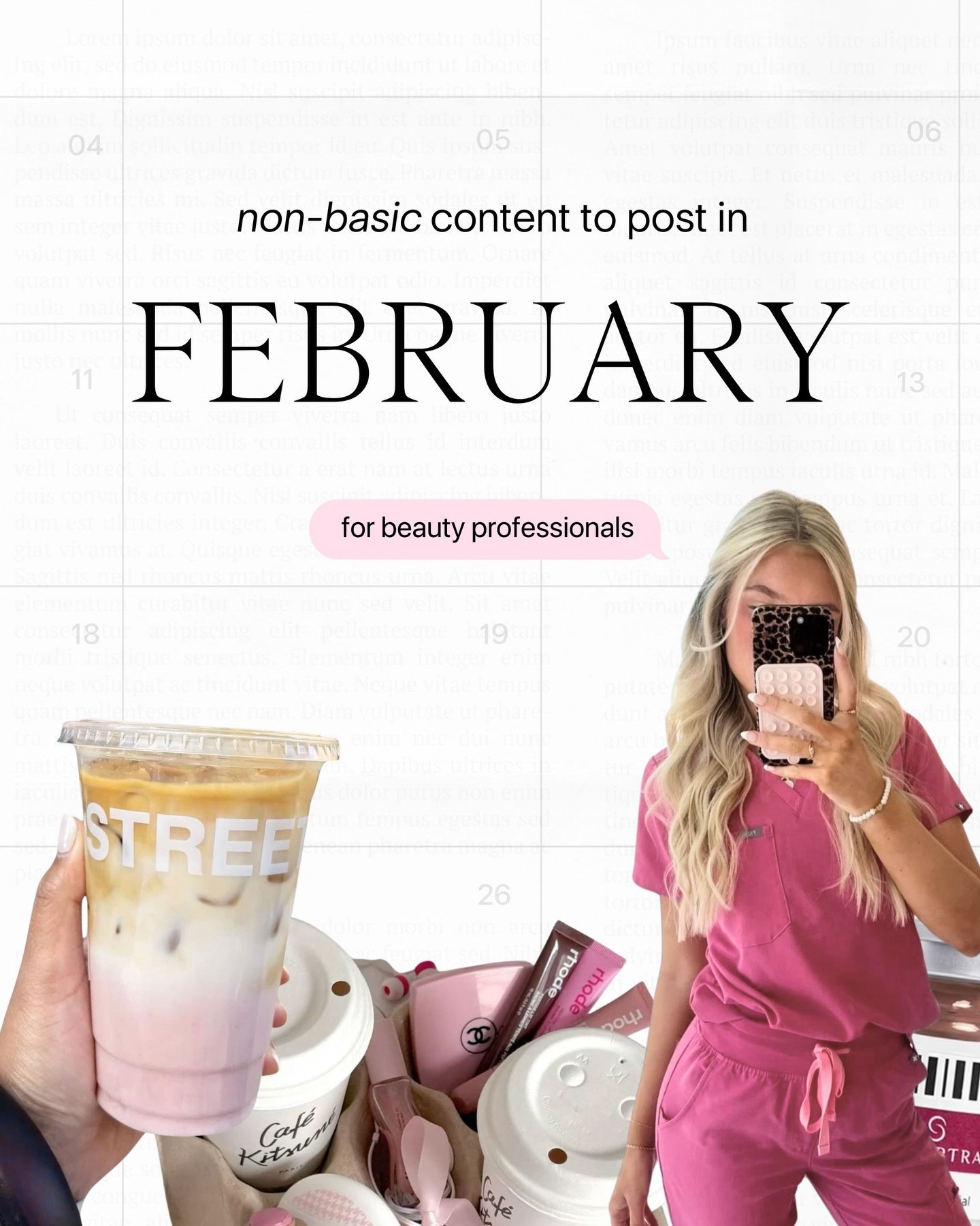 Don't be basic 🙅&zwj;♀️ If you're still posting content like this, we need to have a serious chat. Save this post to use these prompts when you're creating February content ➡️

If you don't want to think about content creation at all, Estiglow Studi