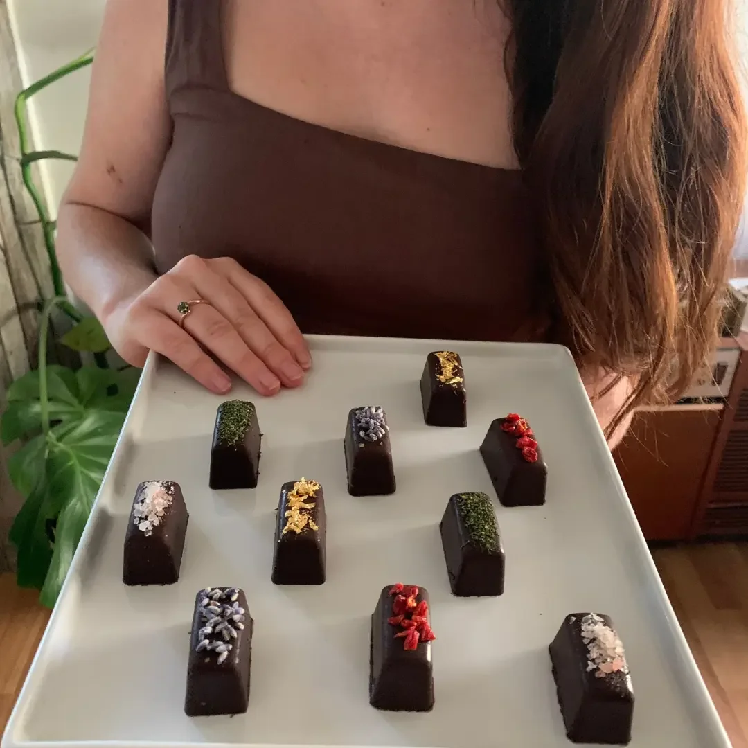 Homemade Dark Chocolate with Reishi Powder