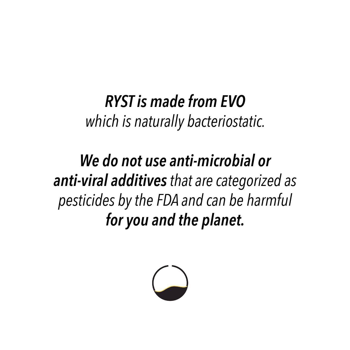 -DID YOU KNOW-⠀

Why did we choose to steer clear of anti-microbials? Because RYST is focused on giving you the best product that utilizes high-end, responsibly-sourced materials, while also being mindful of how our choices might affect our planet an