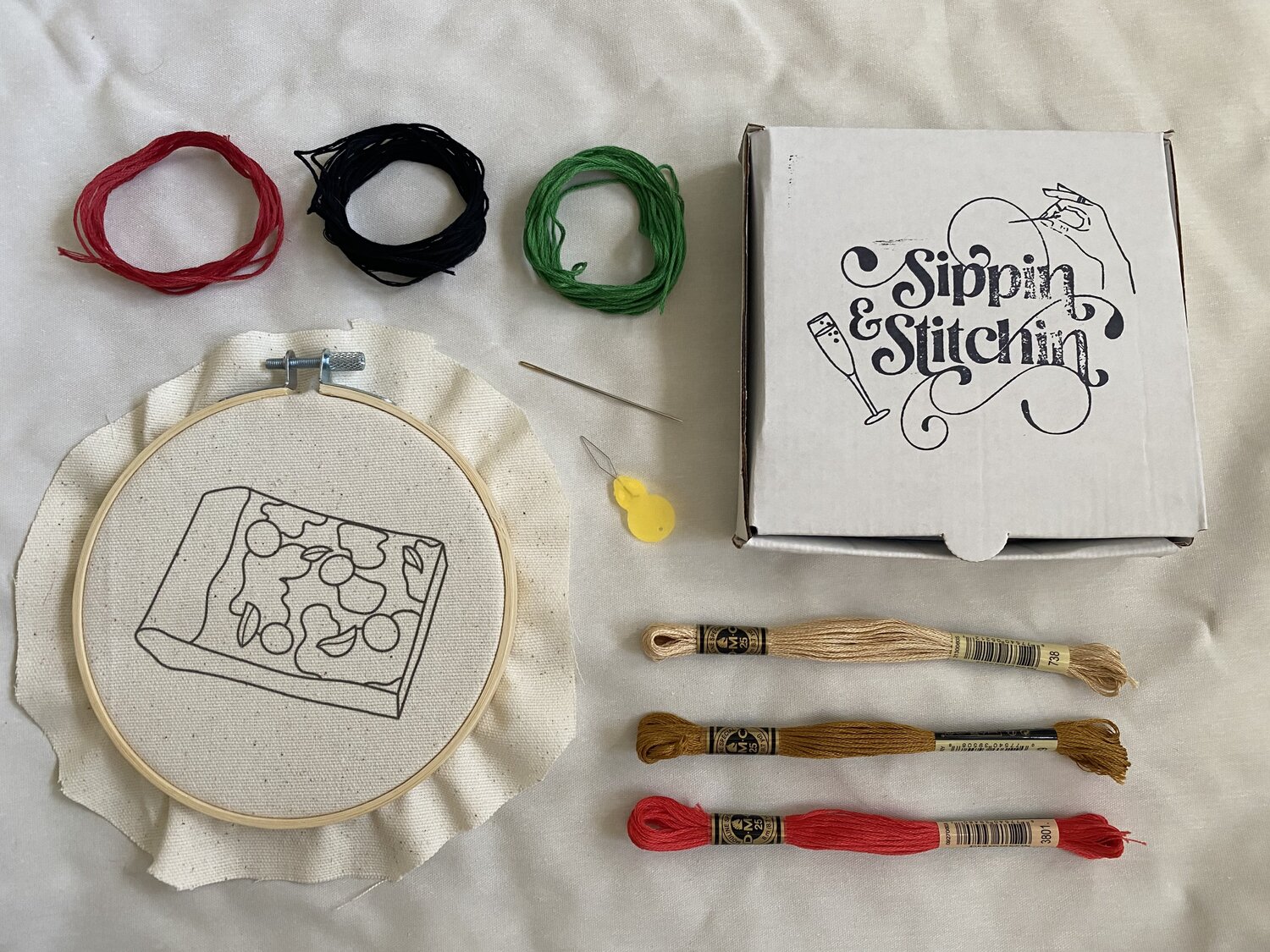 Pizza Embroidery Bundle — Sippin' & Stitchin