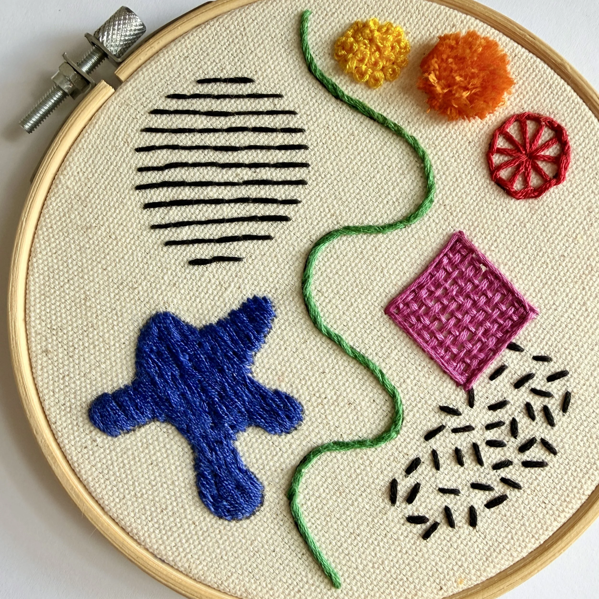 4/18 modern sampler embroidery workshop (MD)