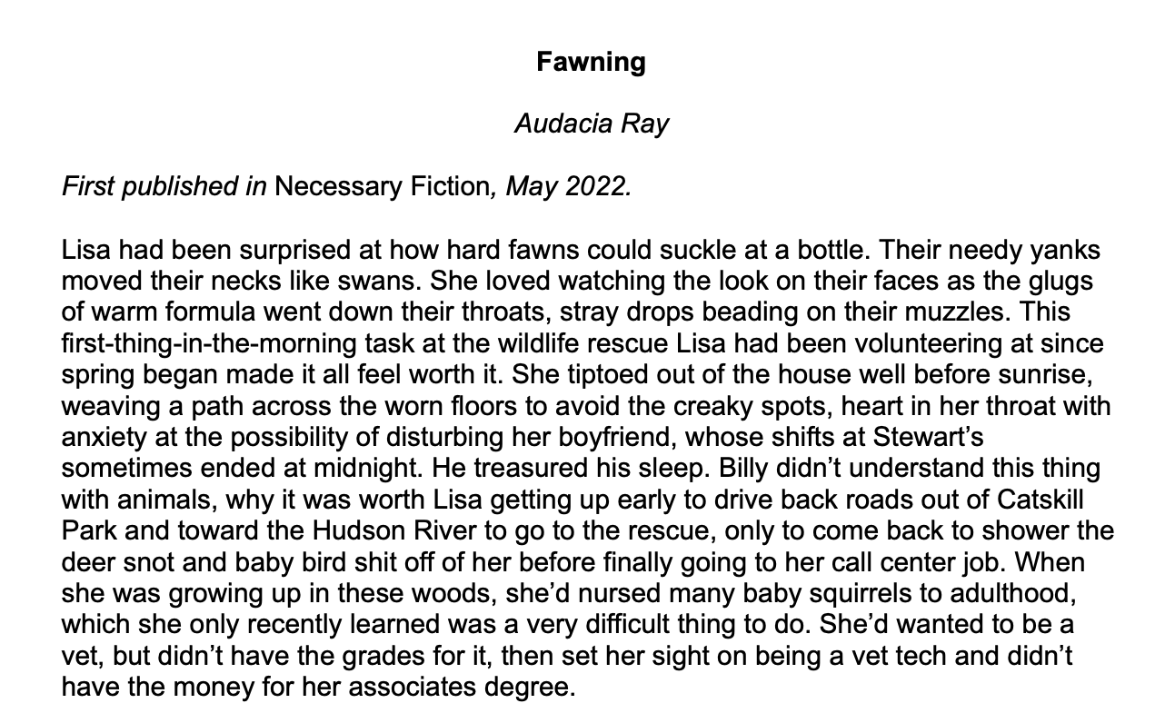 Audacia Ray: Fawning