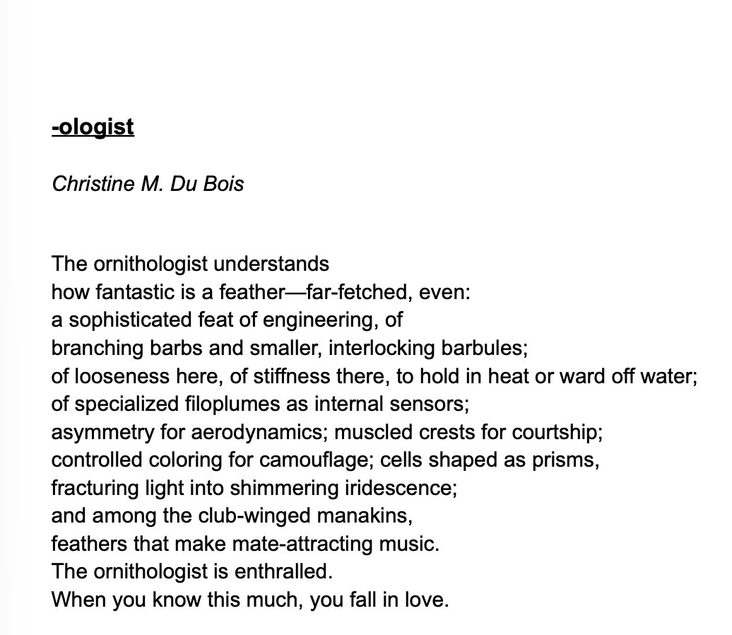 Christine M. Du Bois: -ologist