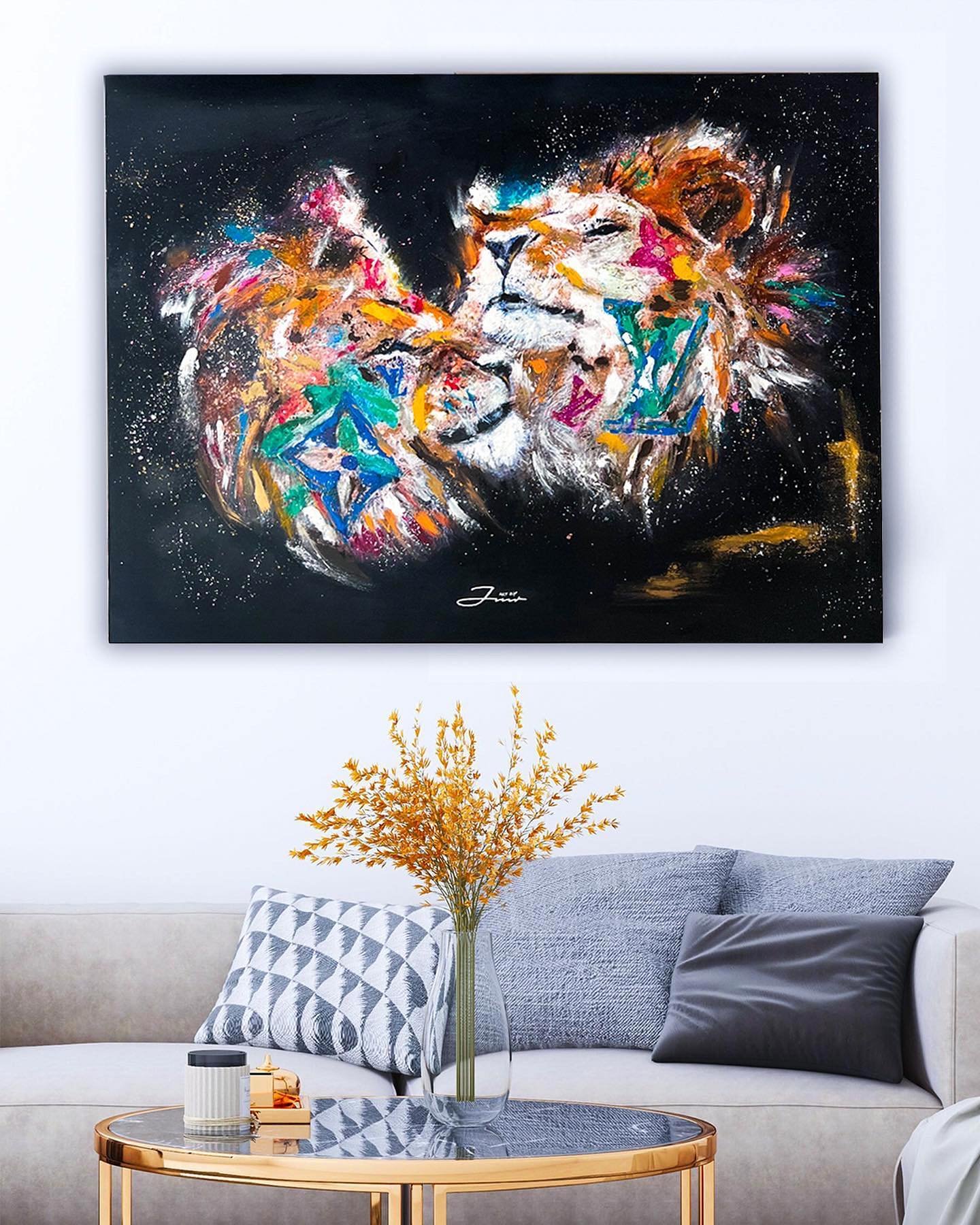 Latest piece from my Designer Animal collection 🦁🎨

One of the biggest pieces I&rsquo;ve worked on and thankful for my clients to let me create pieces that finish off there new homes. Size 120cm x 90cm 🖼

For more art pieces  go follow my art page