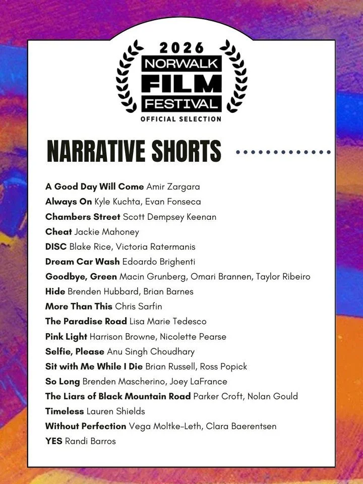 The selections are in. 🎉

Every film in this year's lineup started as an idea someone refused to let go of. After reviewing hundreds of submissions, we're proud to announce the selected films of the 6th Annual #NorwalkFilmFestival! 57 films across A