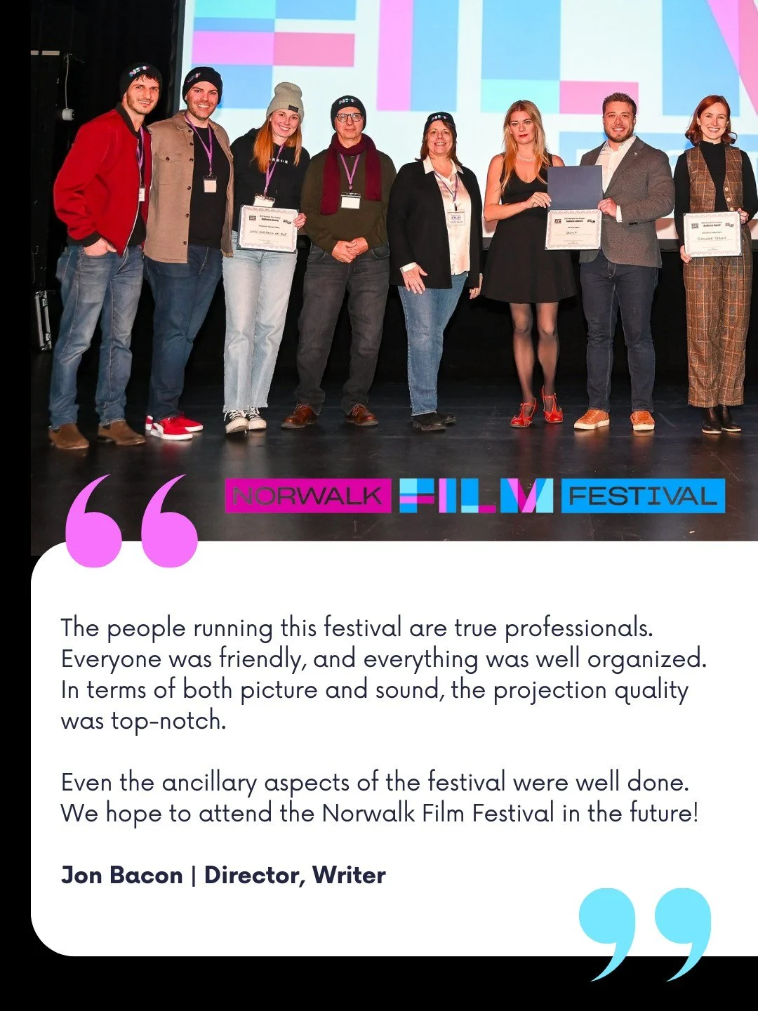 What filmmakers say about us > what we could ever say about ourselves. That&rsquo;s what these community FESTimonials are really about. 💬

The 6th Annual #NorwalkFilmFestival returns March 20&ndash;22, 2026. Three days of independent films, Q&amp