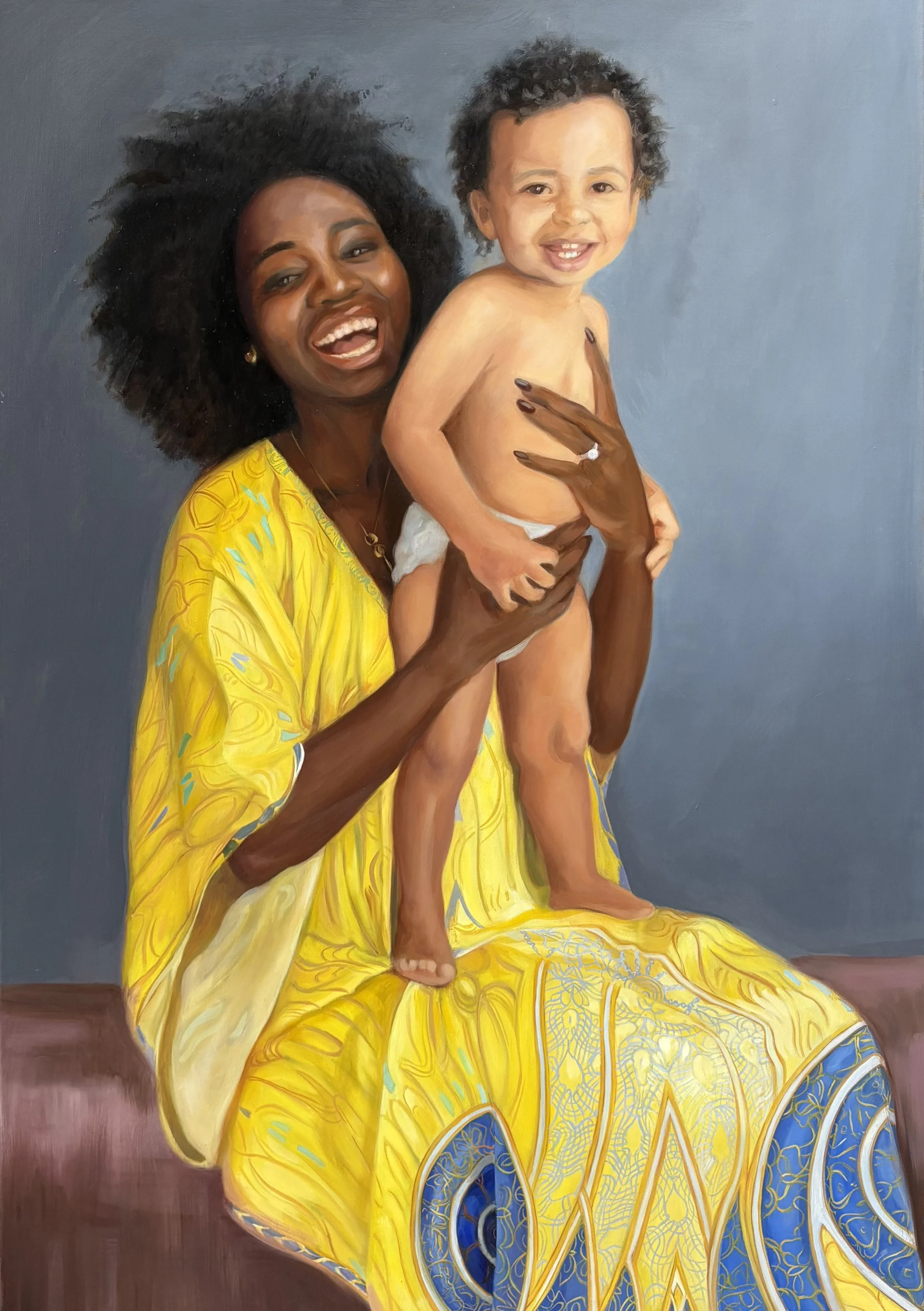 Beatrice & Brandon, Oil on Linen, 70cm x 100cm, Private Commission