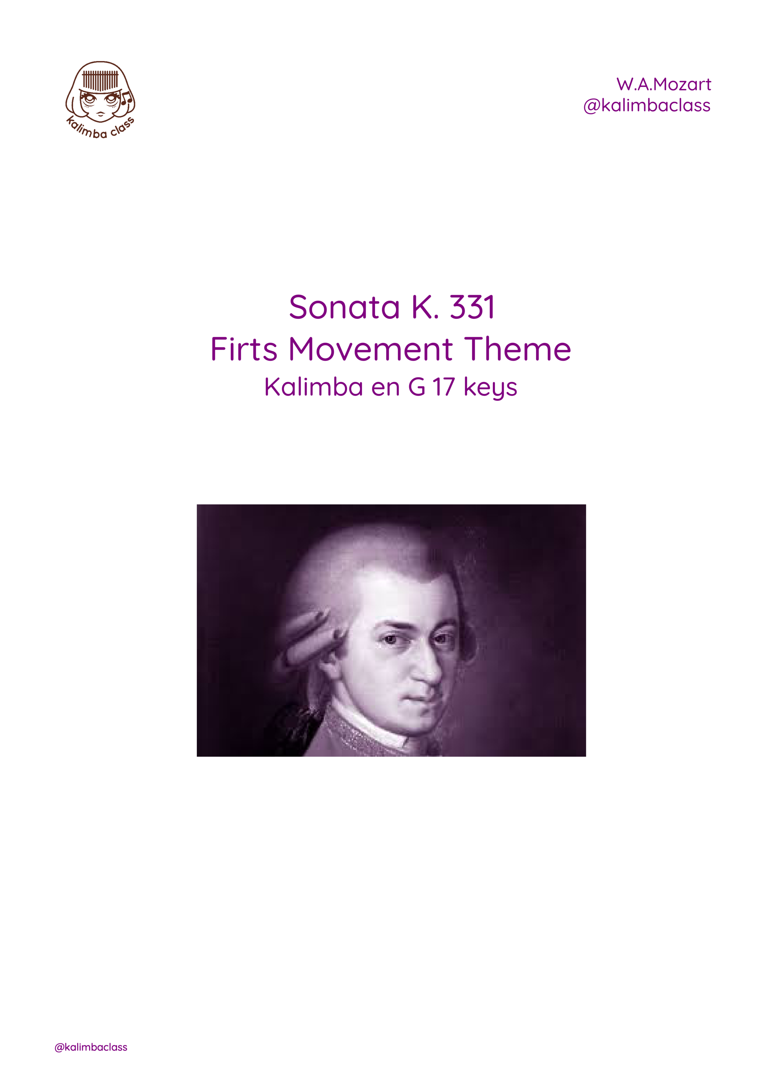 Mozart sonata kalimba