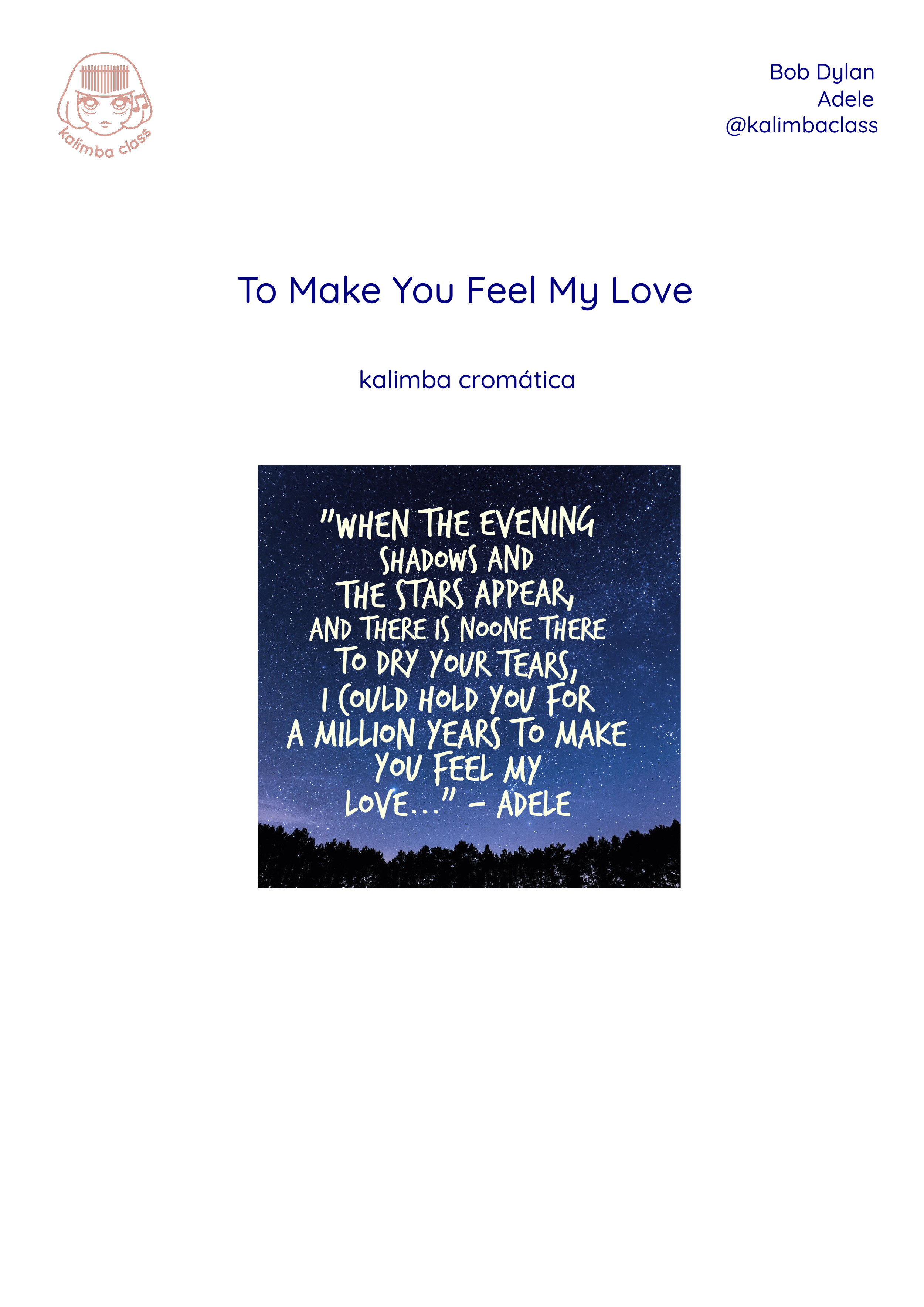 To Make You Feel My Love, Adele by Bob Dylan