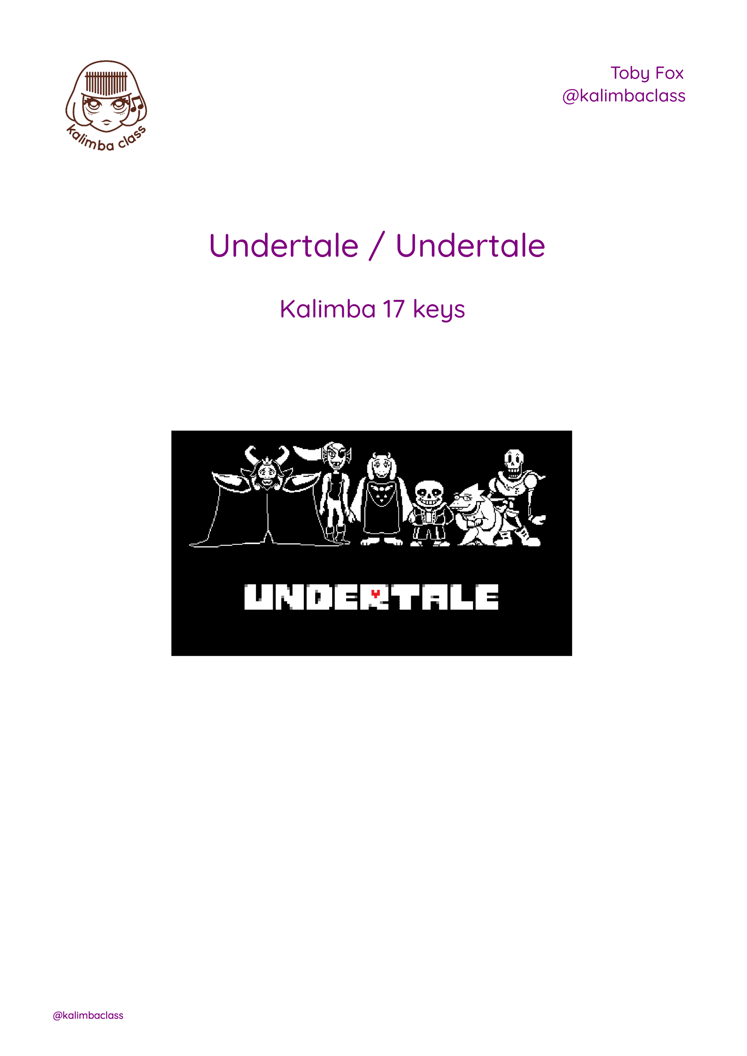 Undertale Clases De Kalimba