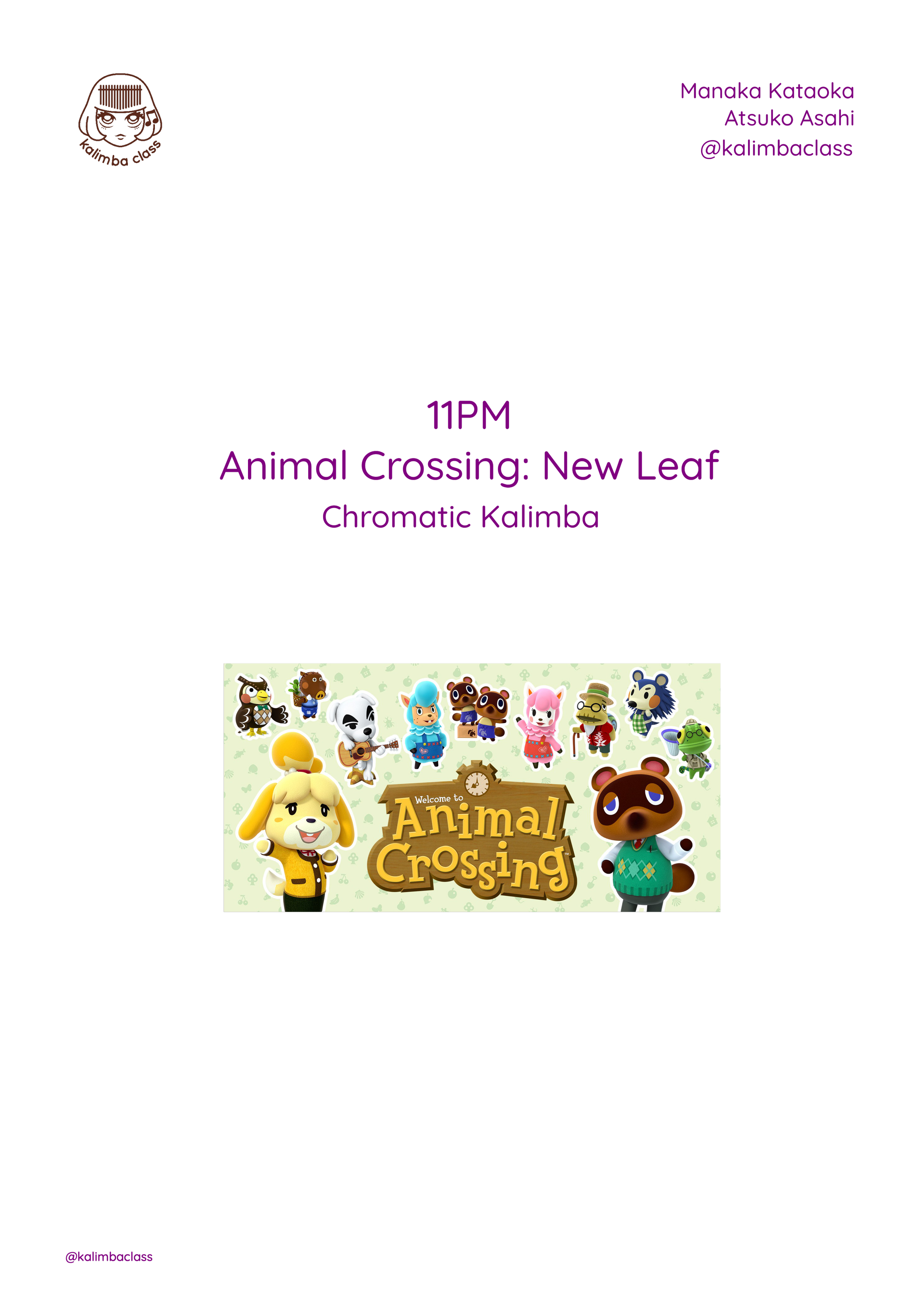 11PM Animal Crossing: New Leaf kalimba tutorial
