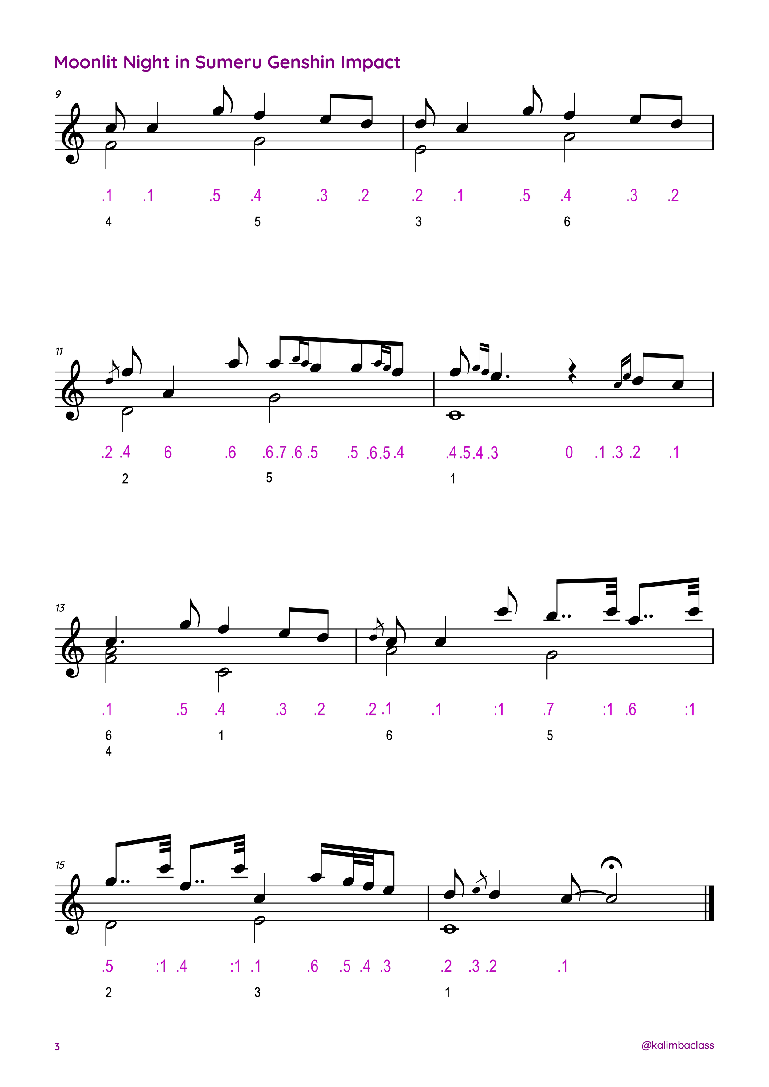 Sumeru Genshin Impact Sheet music Partitura