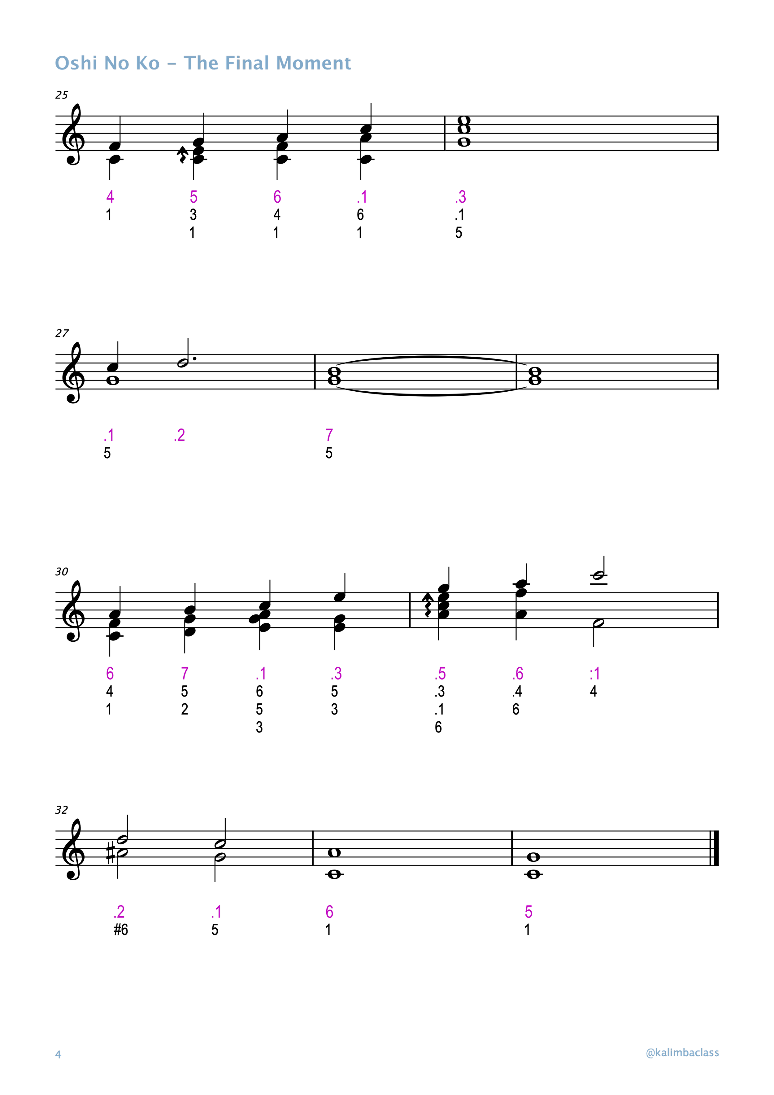 kalimba tabs