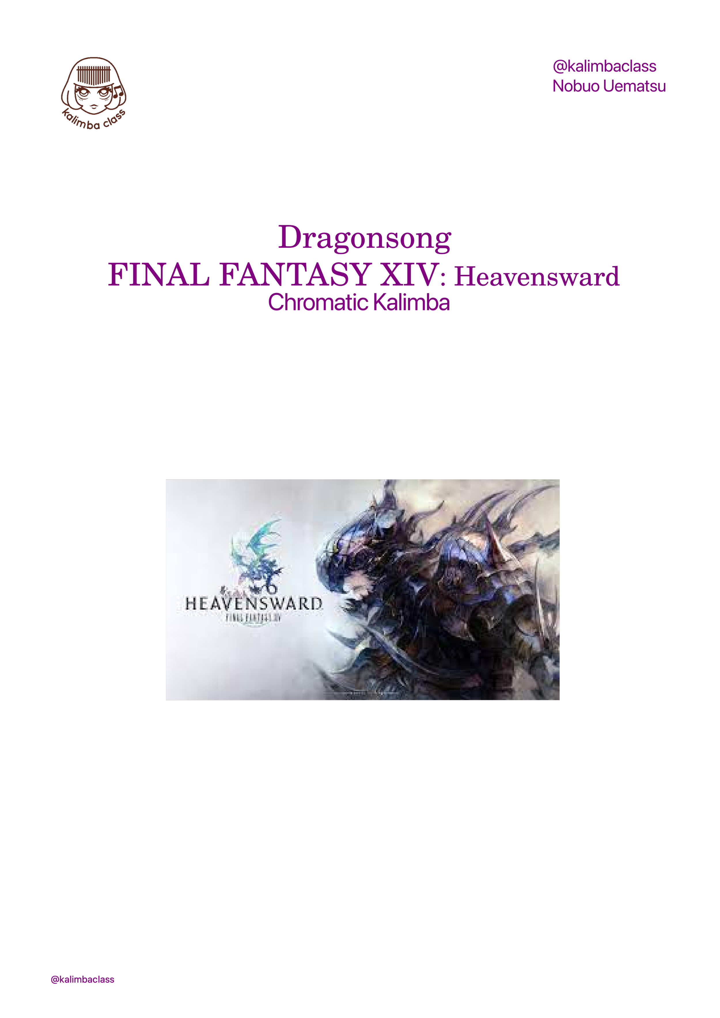 Sheet music Final Fantasy