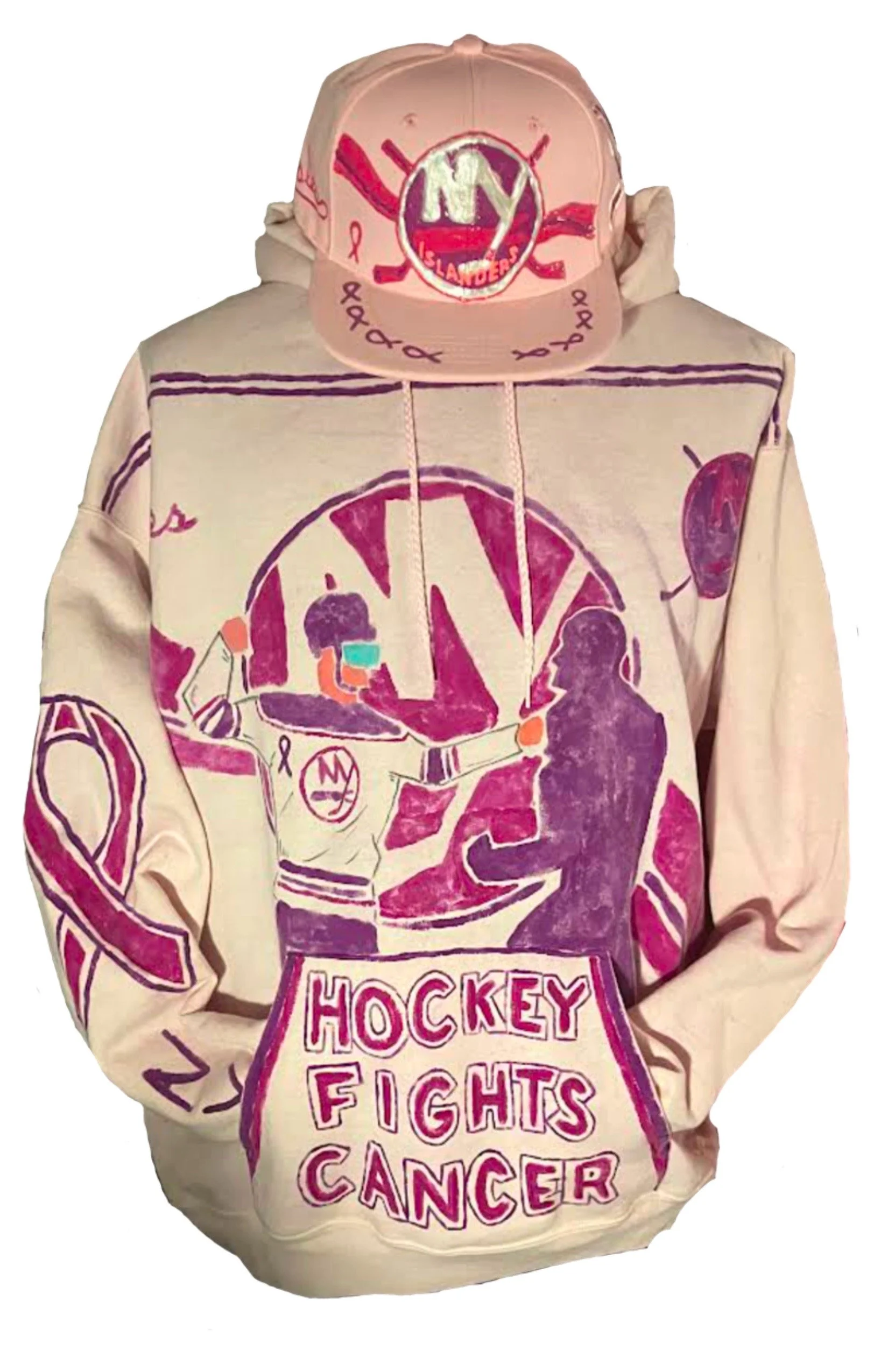 2025-26 NYI Hockey Fights Cancer Size XL and Hat (Both SOLD)