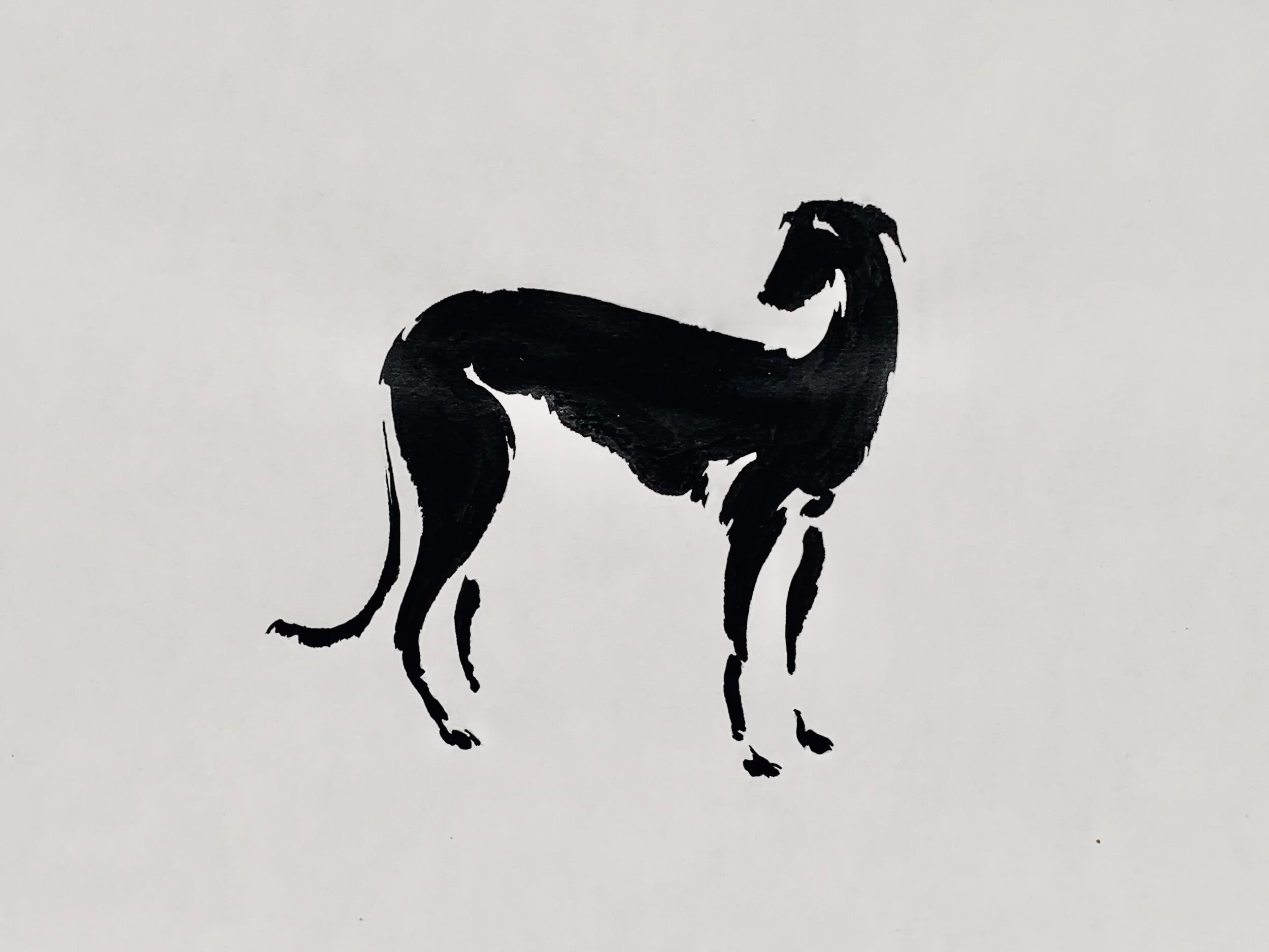 'So she made the form of a hunting hound' SOLD.
Available as a print 21Ox277mm £75.