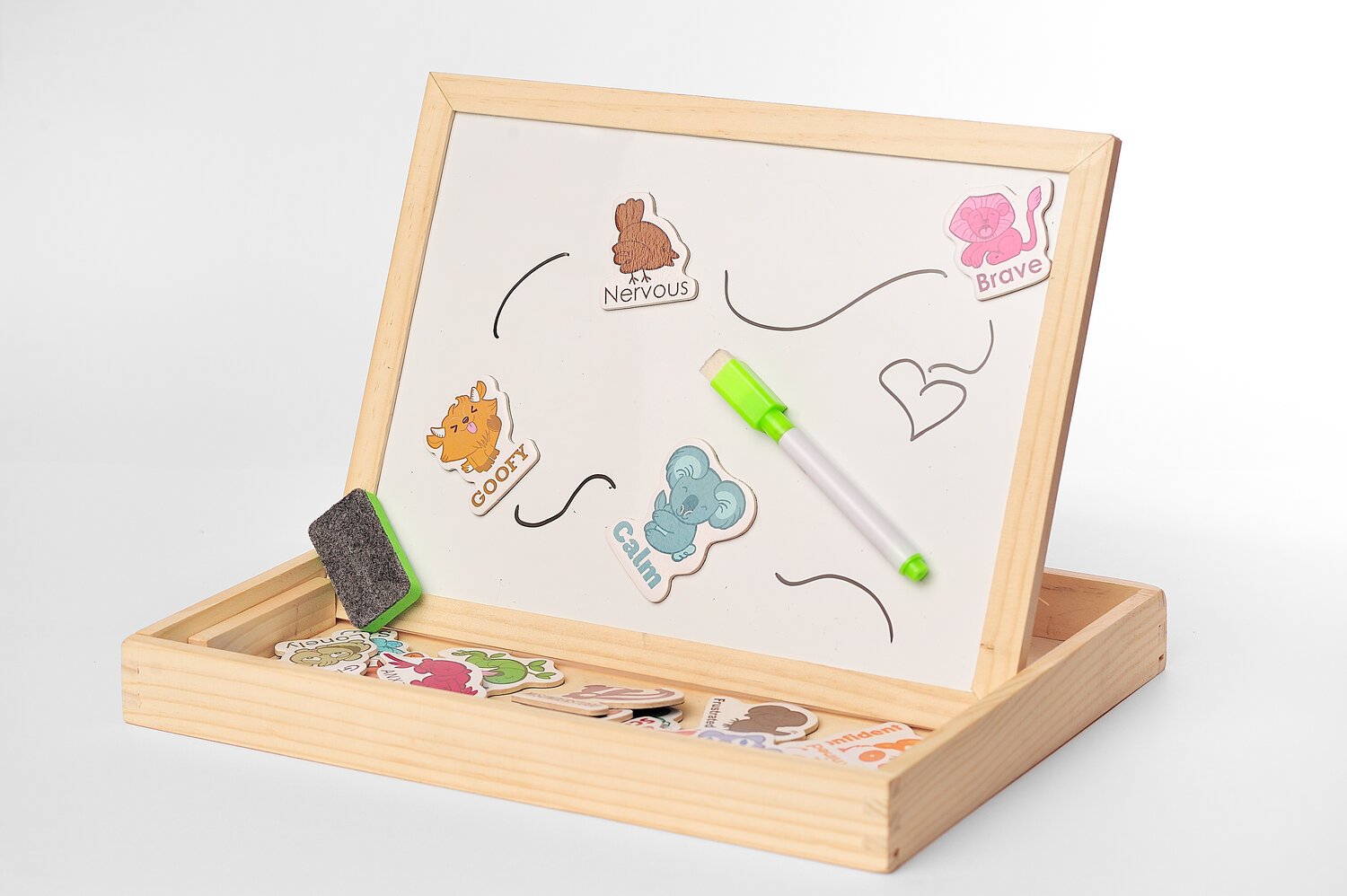 Magnet Board & Dry Erase Emotions Activity Set Kids Easel — My Mama Says