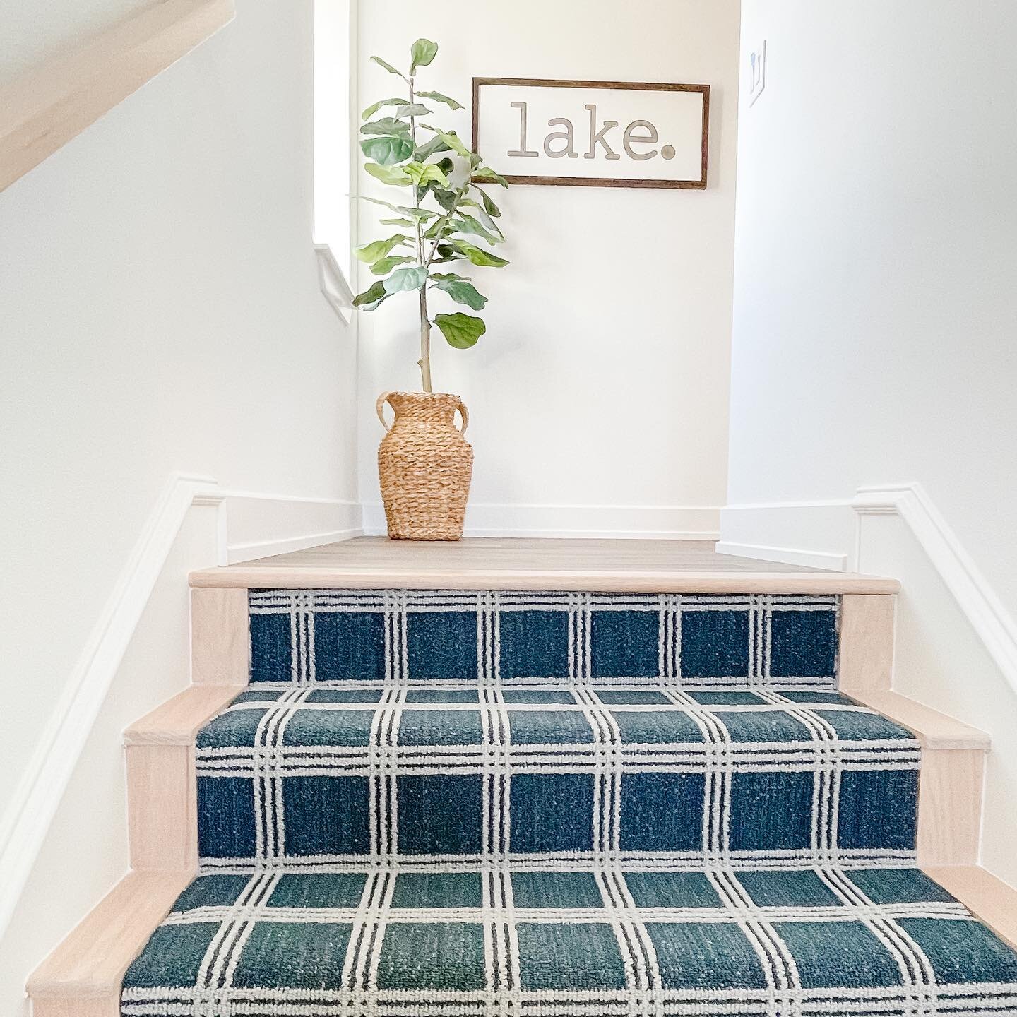 I love all the personality the stairs at our lake house project bring to the home!