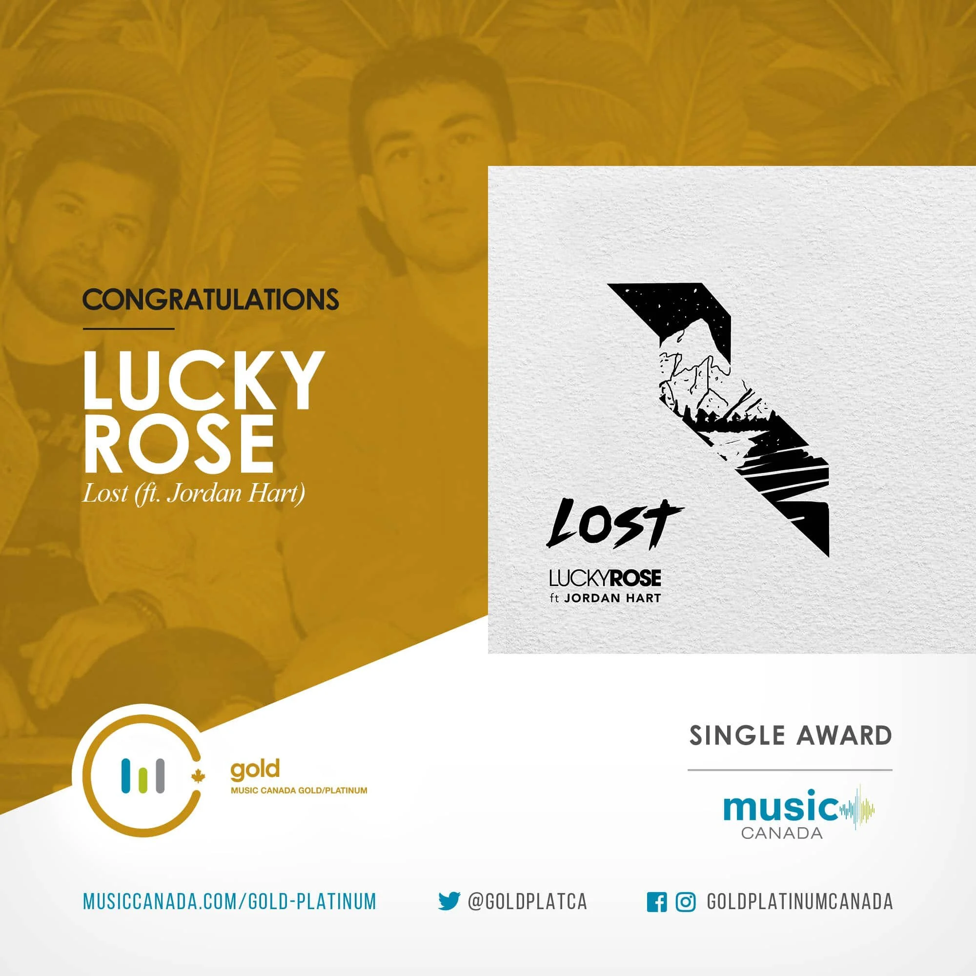 Lucky Rose gets his 2nd Gold Record with Lost