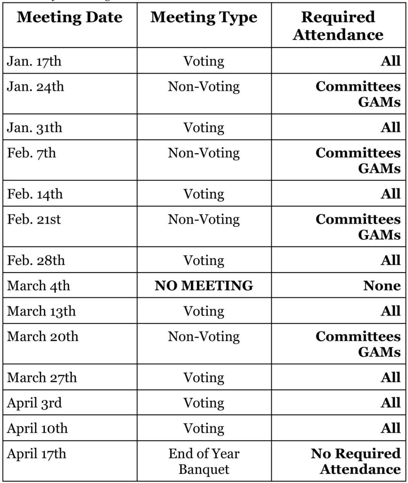 Meetings — Western Student Association