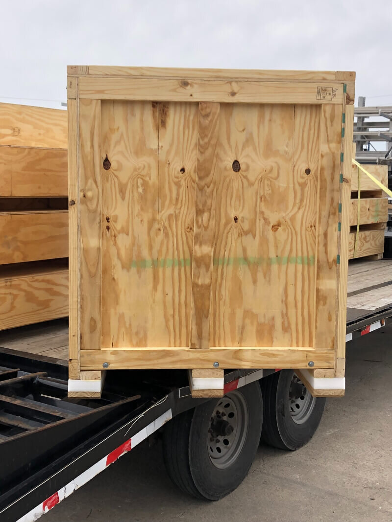 shock absorbing crates and cushioned wood crating designed for shipping sensitive cargo and freight