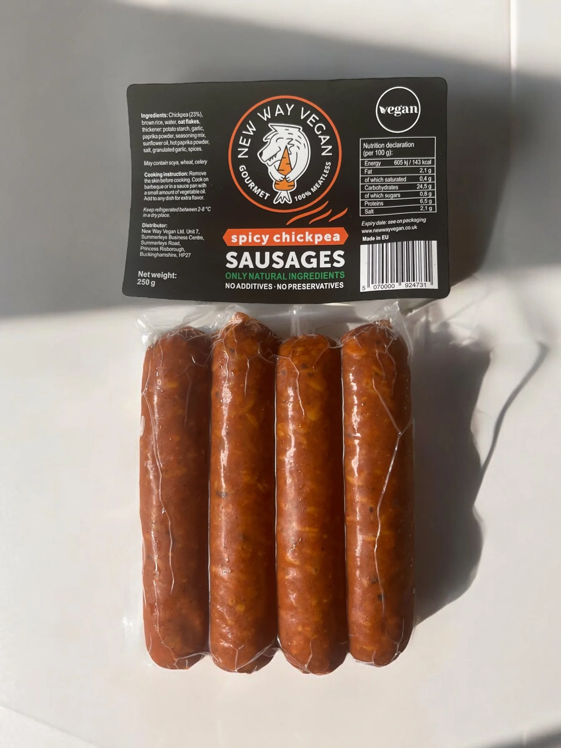 Spicy Chickpea Sausages