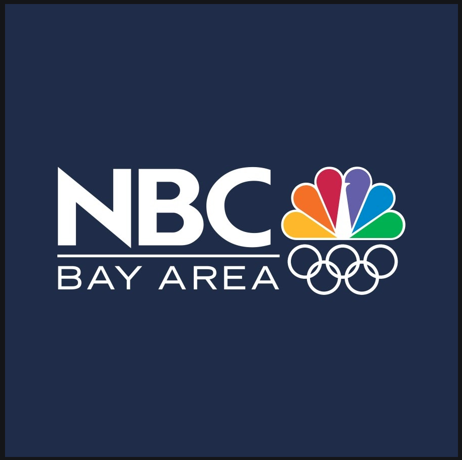 NBC Bay Area logo featuring the NBC peacock emblem with rainbow colors and the Olympic rings.